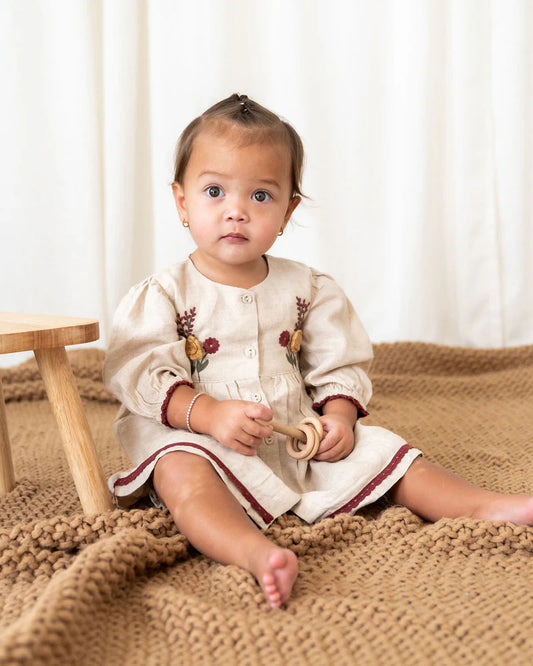 Ravello Linen Embroidered Dress and Bloomer