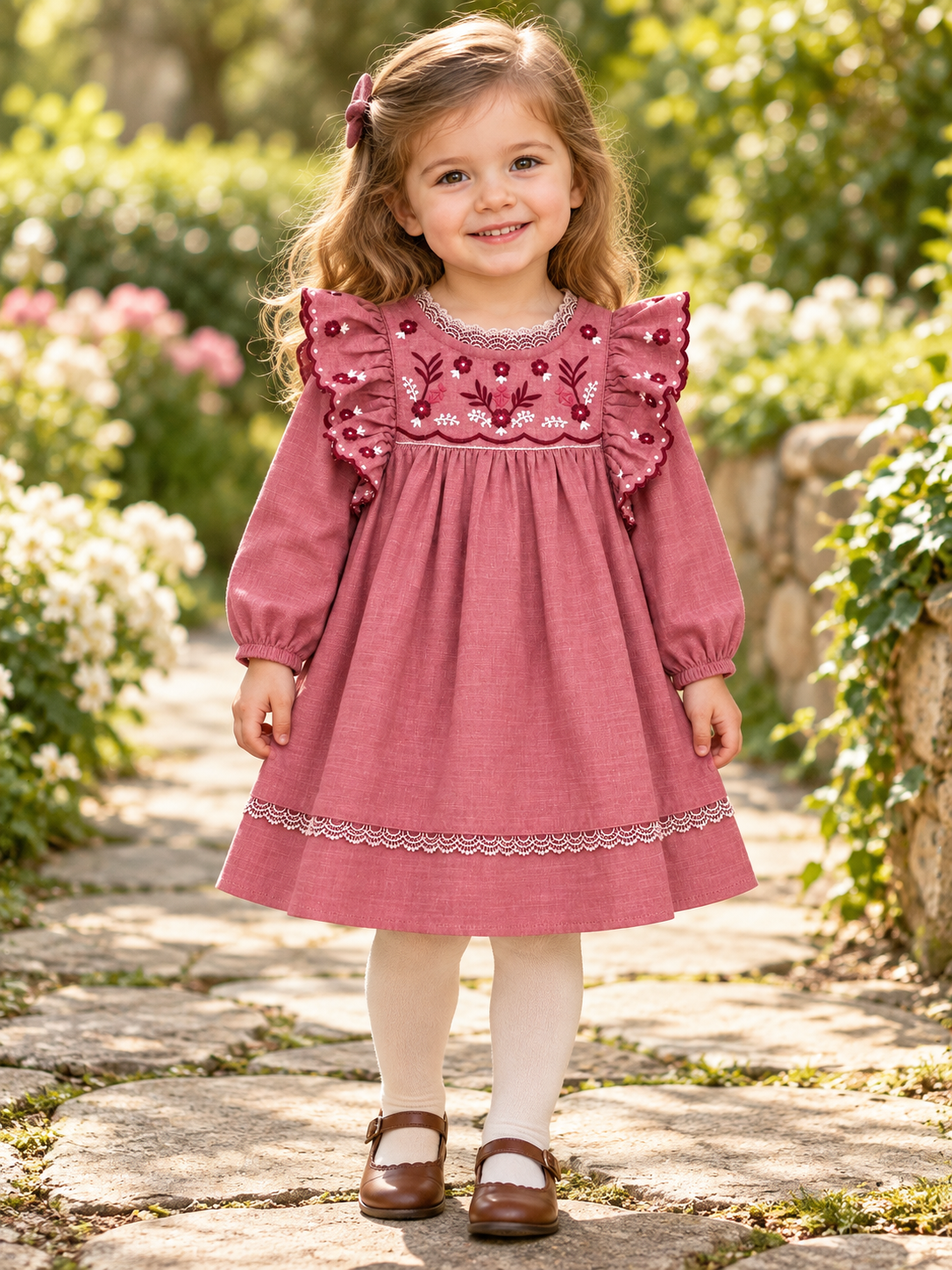 Red Chambray Maisy Dress