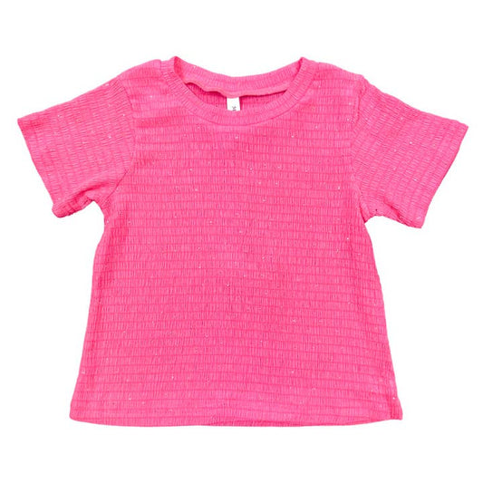 Hot Pink Top W/Rhinestone