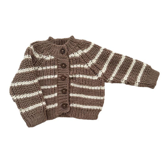 Rib Knit Stripe Cardigan