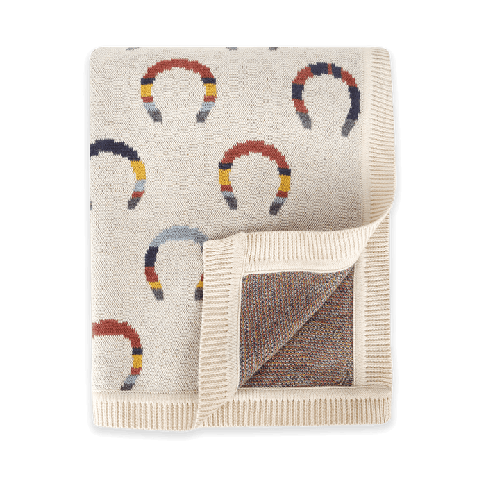 Horseshoe Organic Knit Blanket