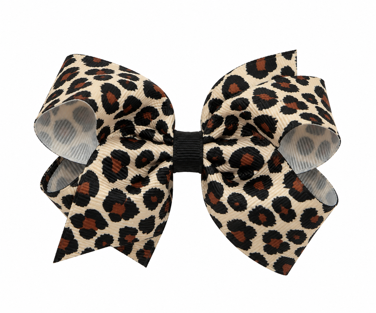 Leopard Print Hair Bow