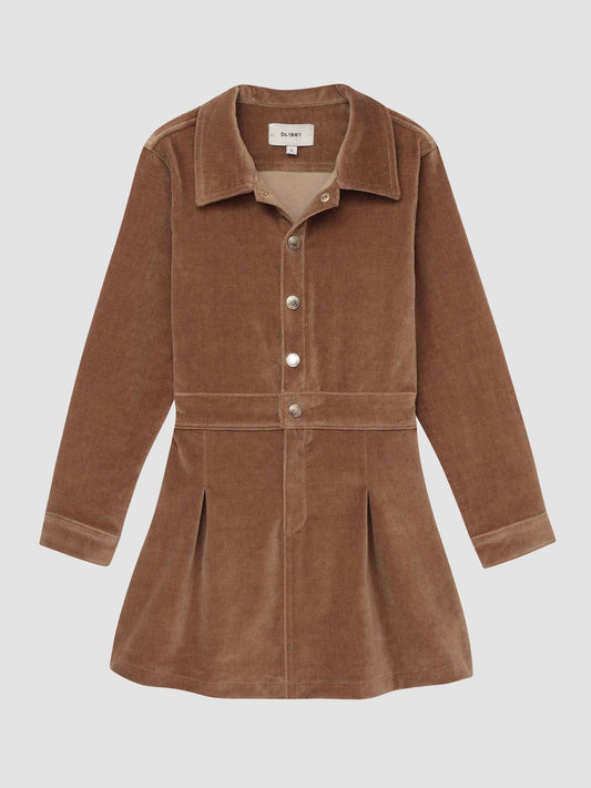 Teakwood Velour Manning Dress