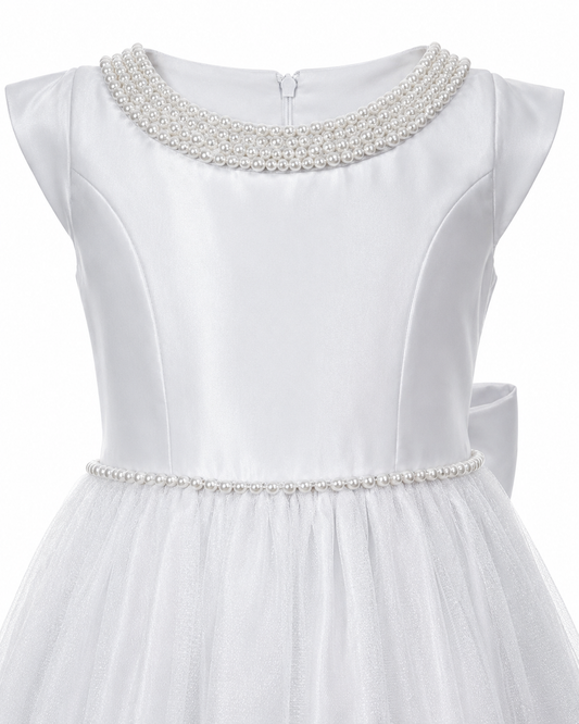 SK963 Pearl Neck Dress