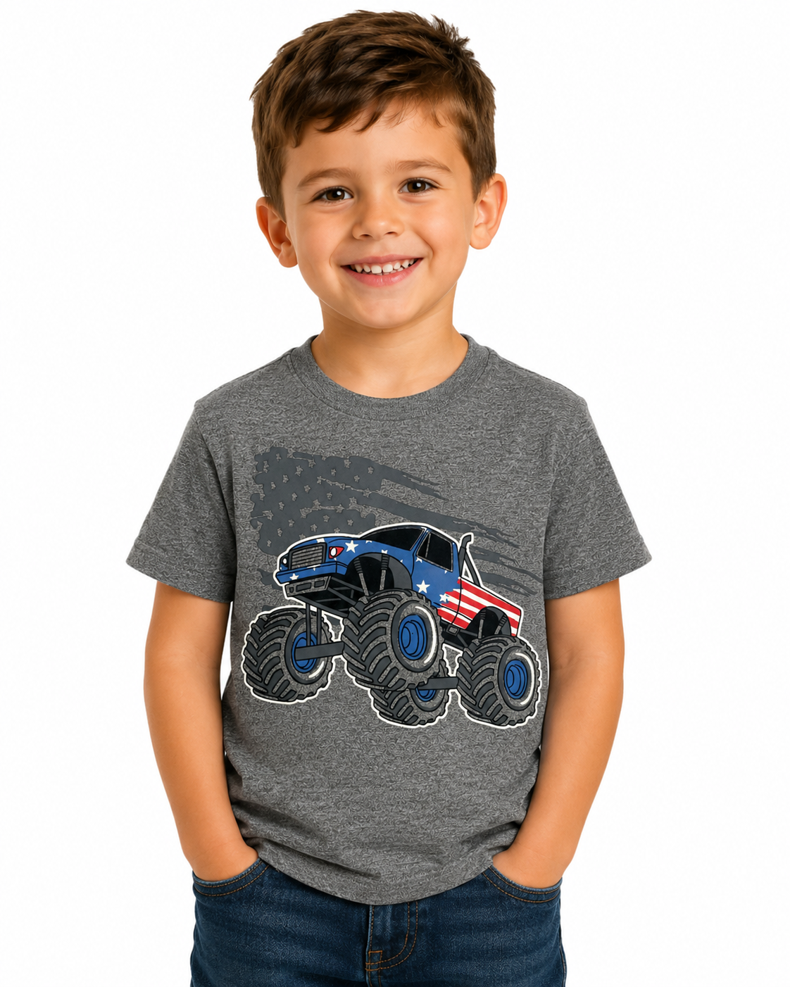 Monster Truck Star and Stripes