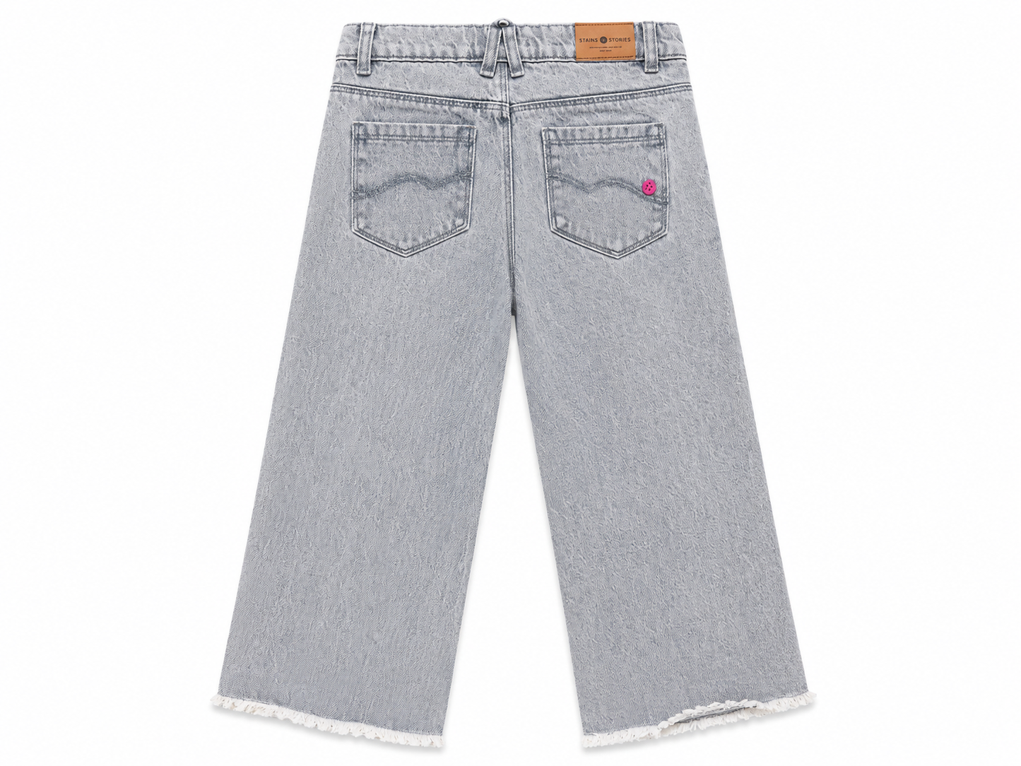 Girls Grey Denim Pant