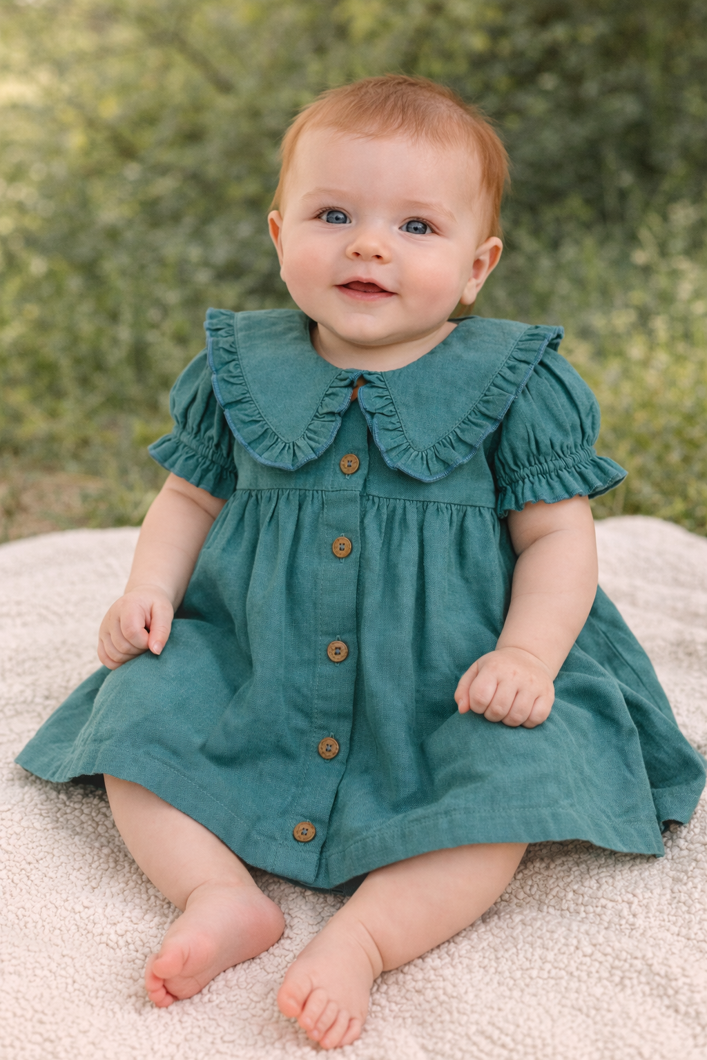Cotton Teal Dress