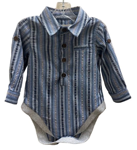 Jasper Blue Plaid Onesie