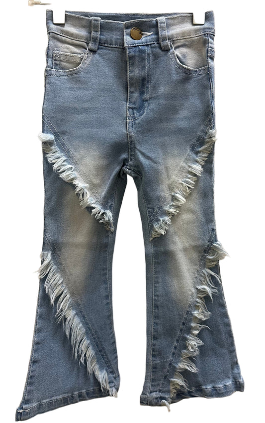 Light Flare Denim with Frays