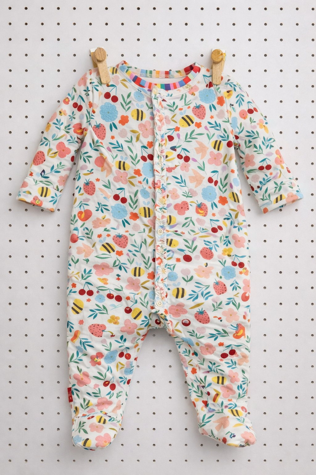 Honey Blossom Modal Ruffle Footie