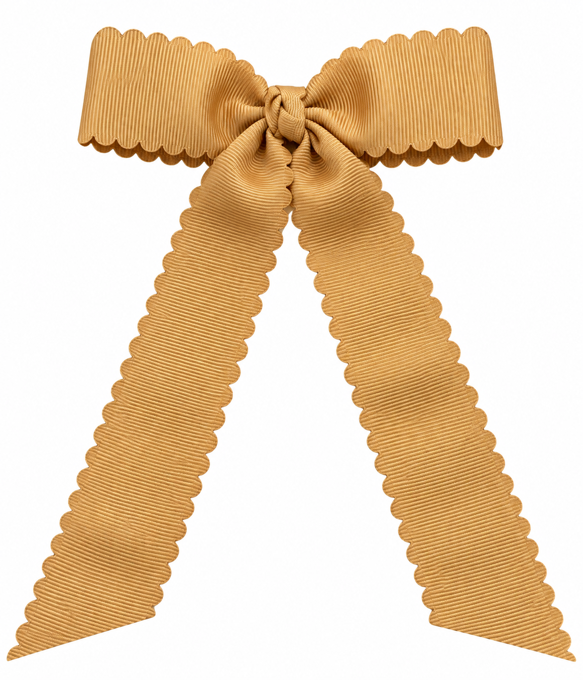 Medium Scalloped Hair Bow W/ Tails