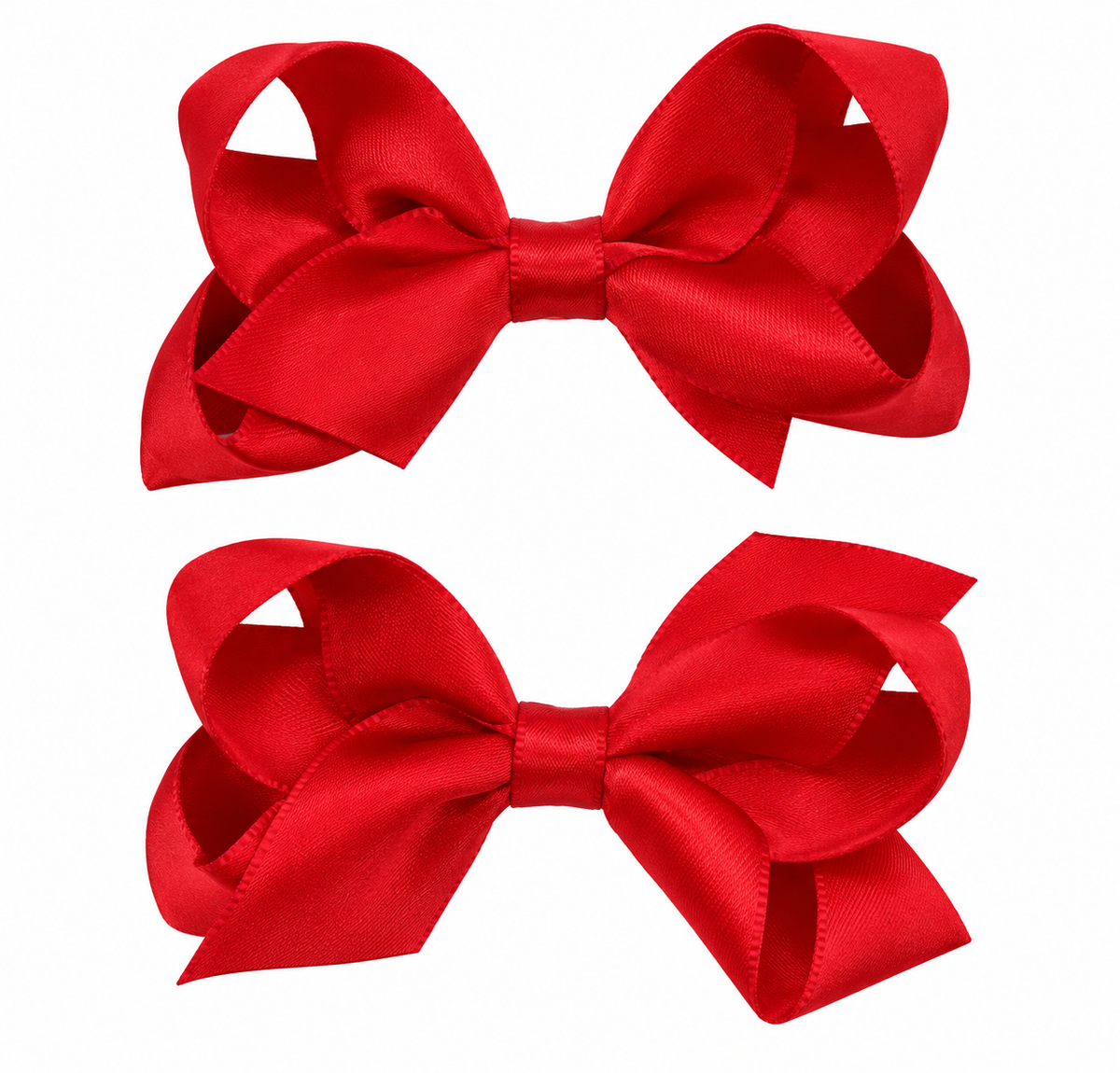 Mini Satin Hair Bow Two Pack
