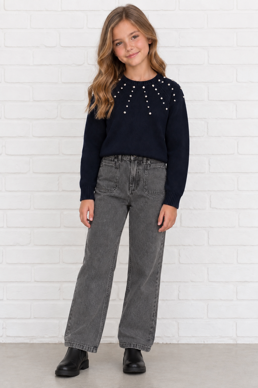 Night Rhinestone Sweater