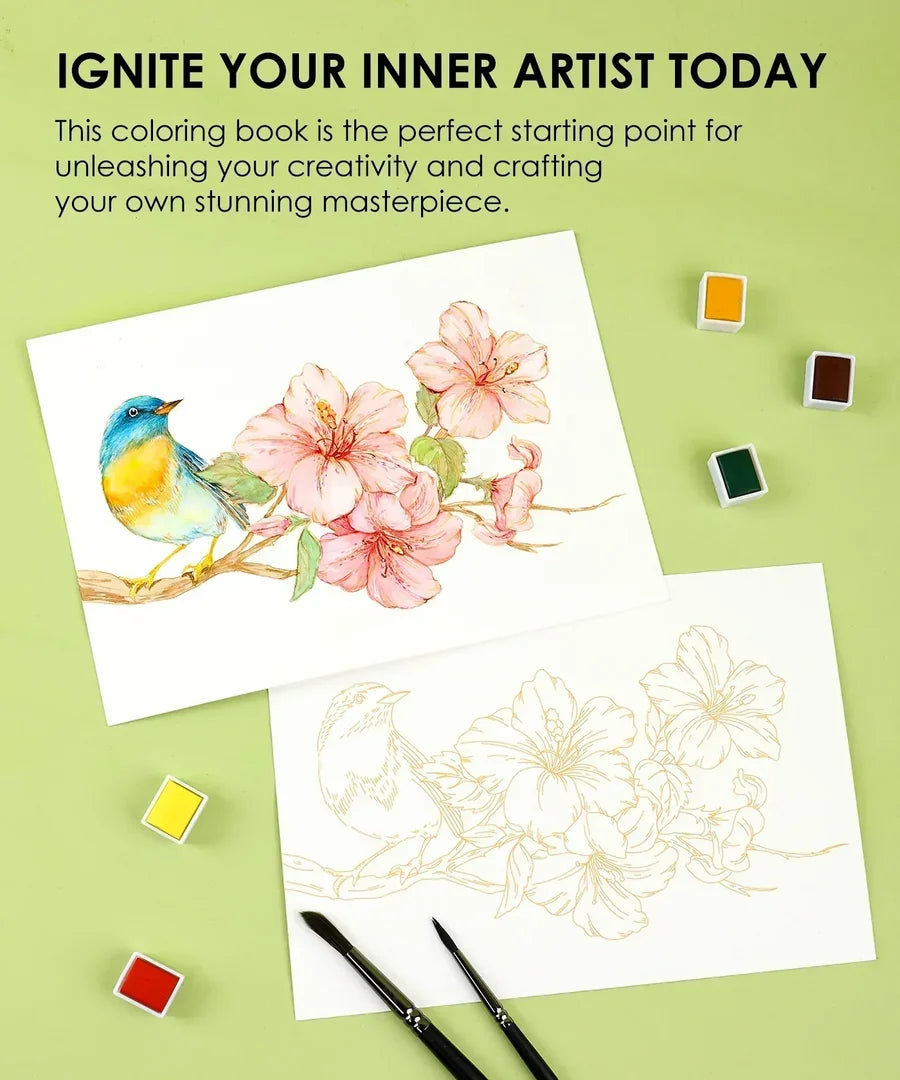 Watercolor Coloring Book