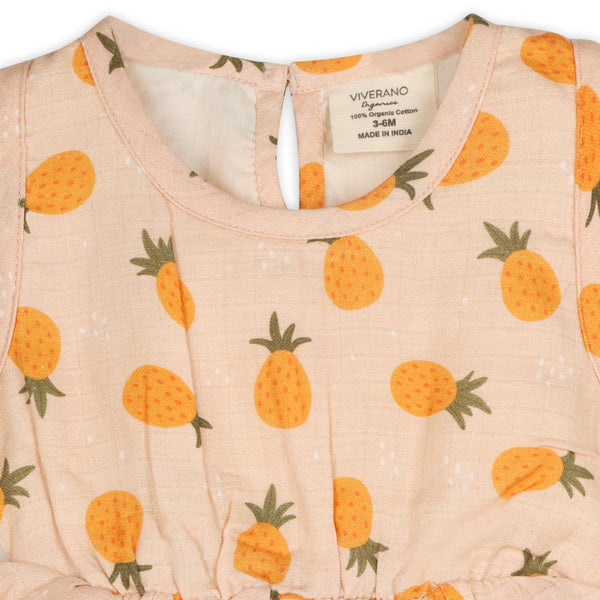 Pineapple Ruffle Short Romper