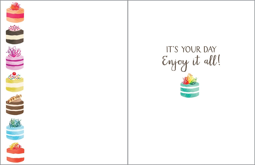 Bday Greeting Card Little Cakes