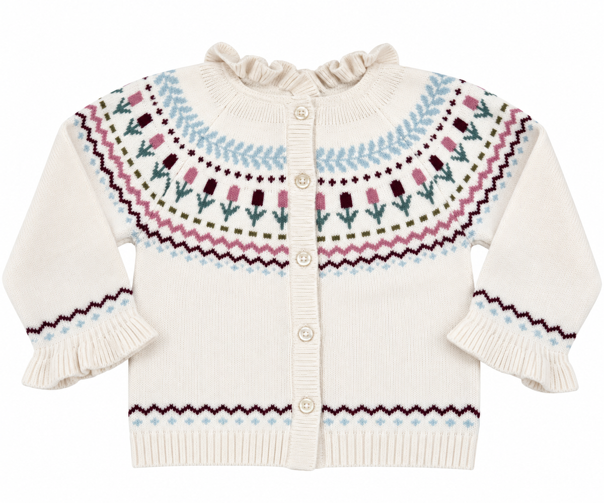 Raspberry Flower Sweater