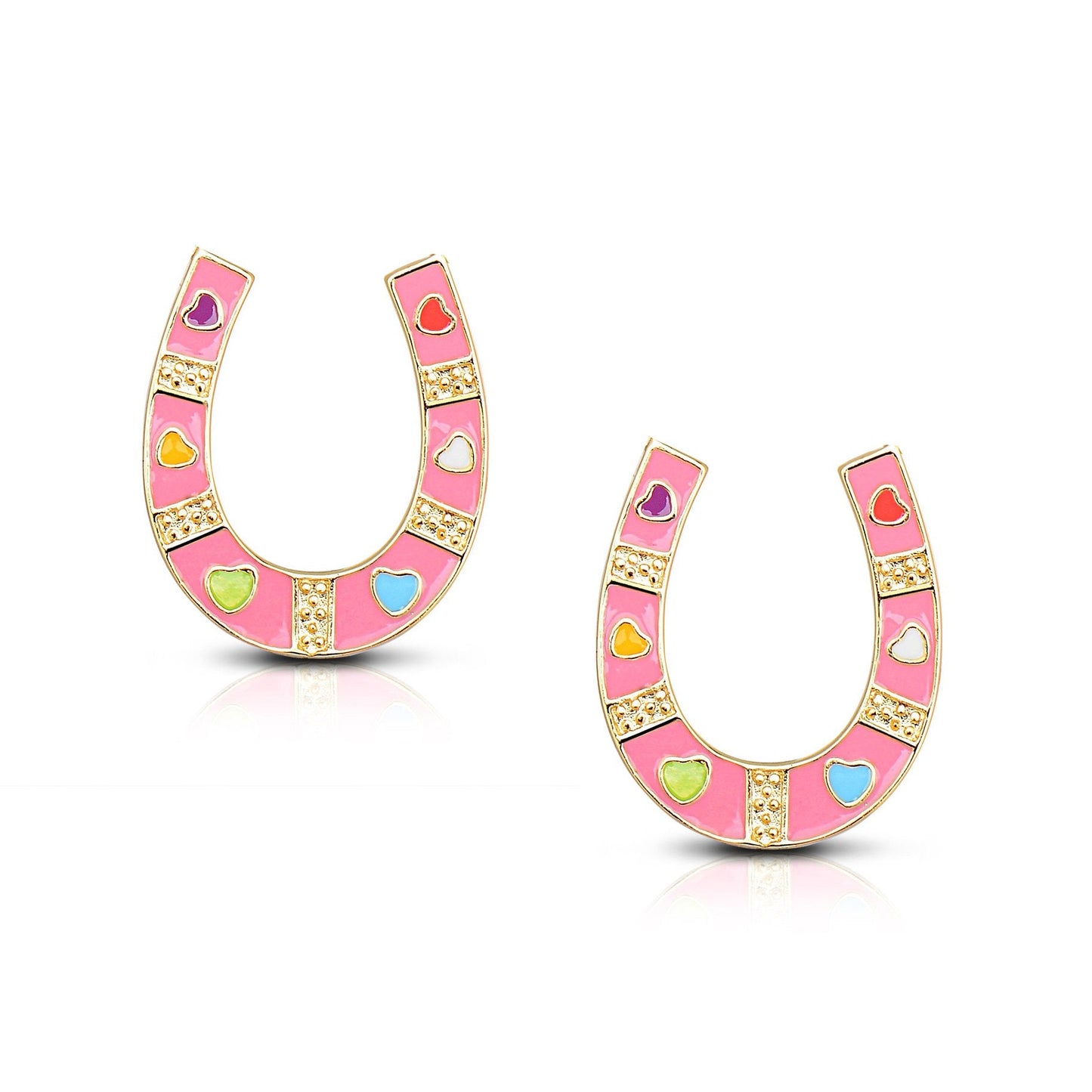 3103E Horseshoe Stud Earrings