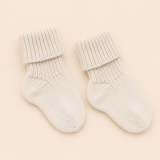 Cream Knit Bootie Li + Me