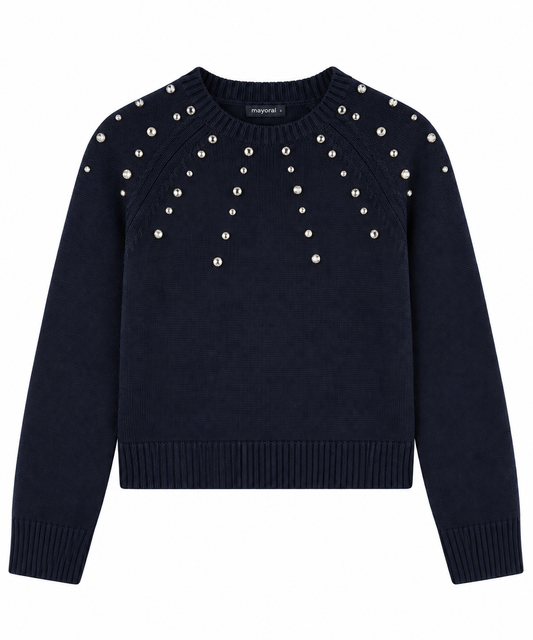 Night Rhinestone Sweater