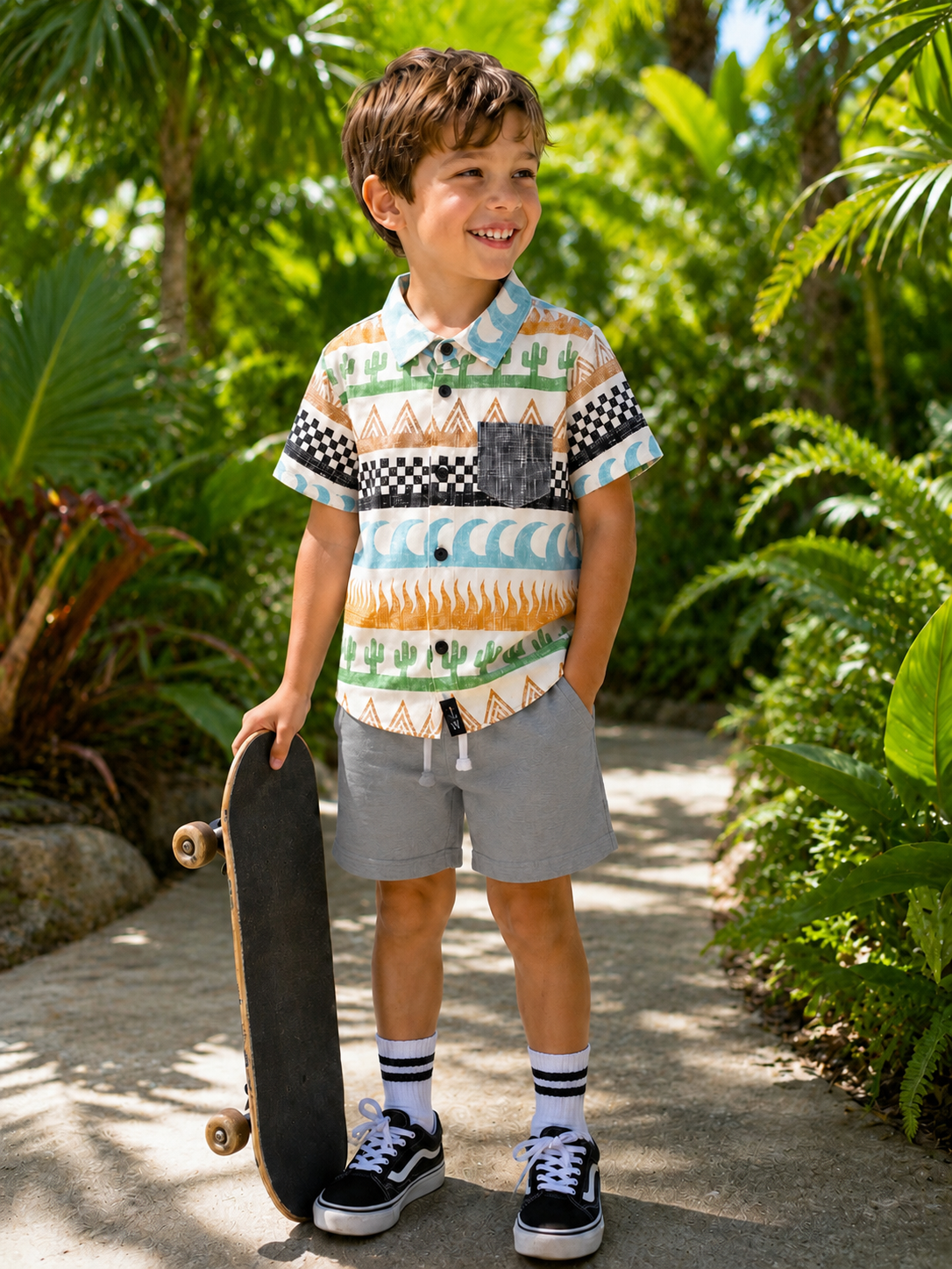 Surf and Turf Botton Up Shirt