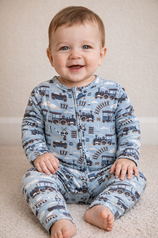 Convertible Romper Choo Choo