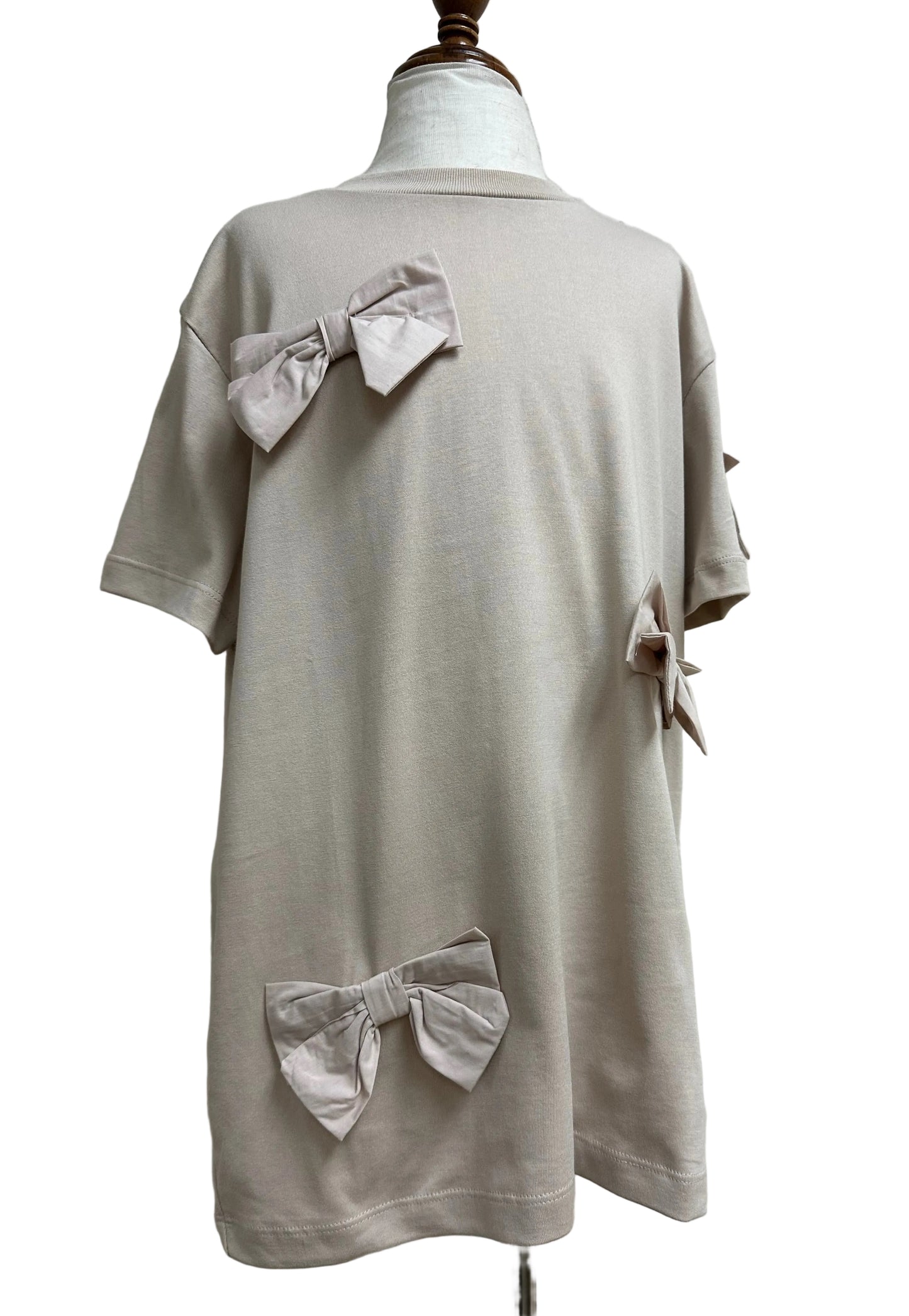 Roxo Beige Bow Top