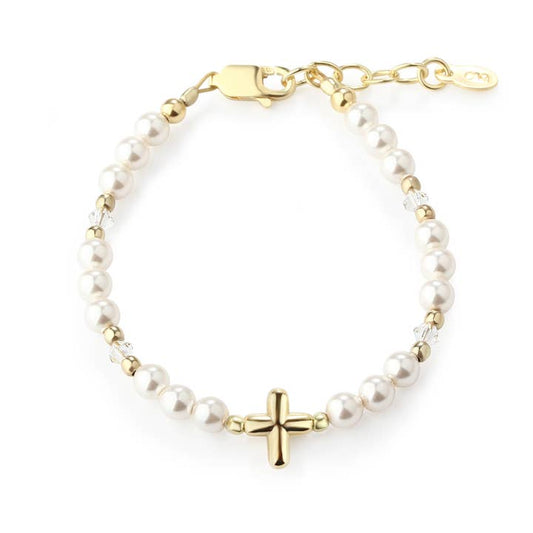 Eve 14k Gold-Plated Cross Bracelet