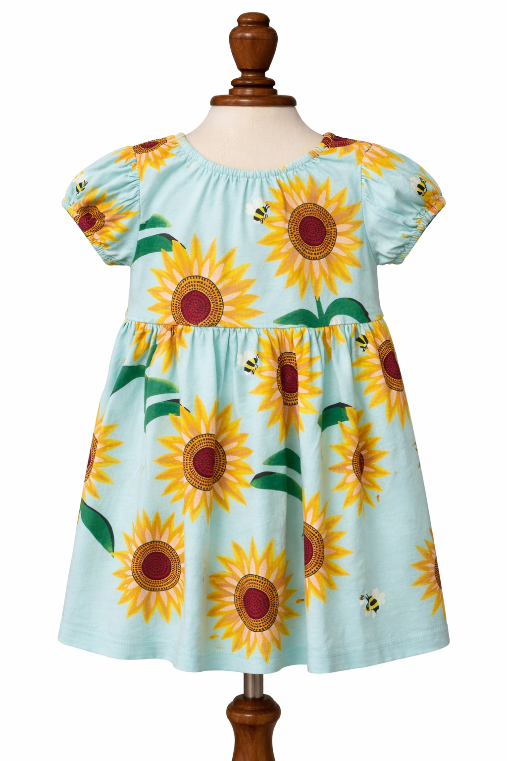 Painted Sunflower Empire Dress
