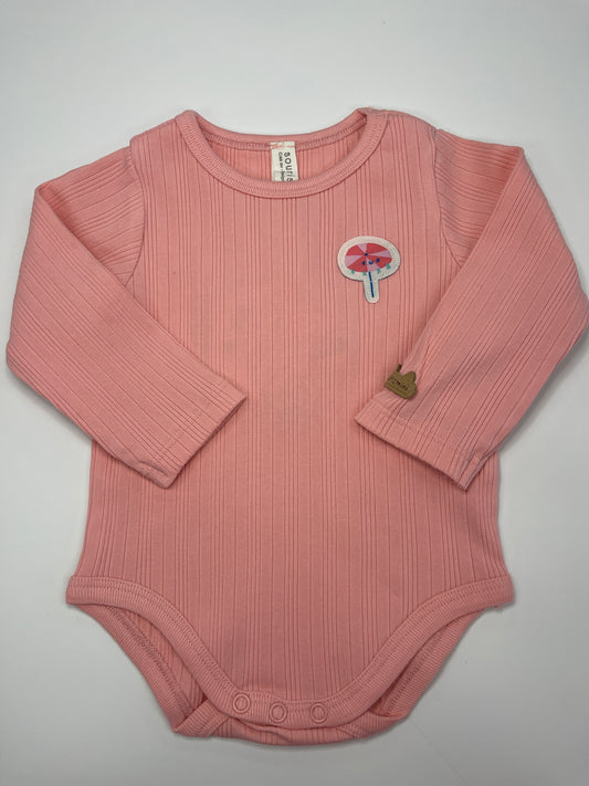 Pink Plain Bodysuit