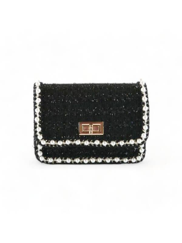 Black Pearl Trim Purse