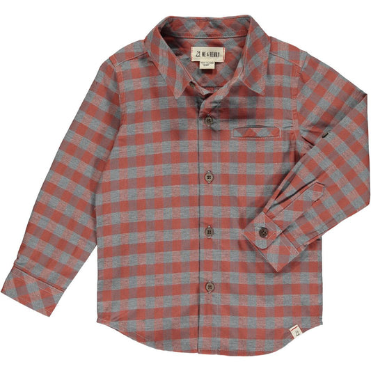 Grey Rust Plaid Atwood Shirt