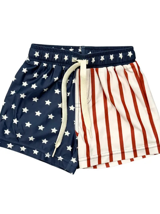 American Flag Swim Short