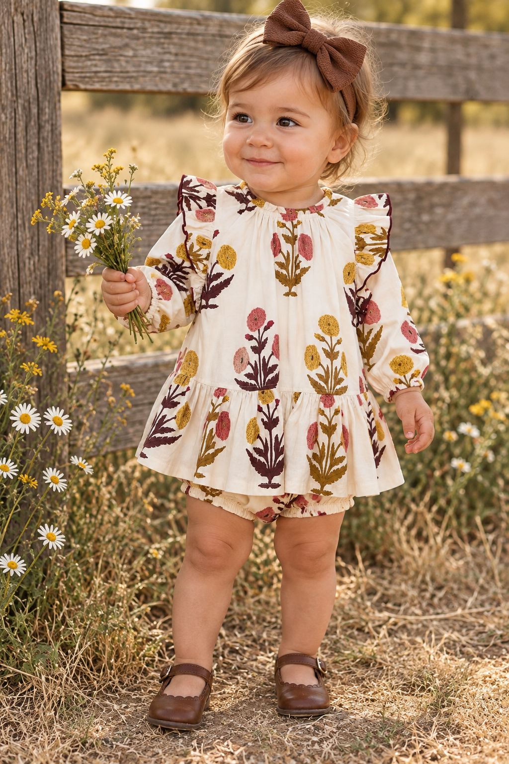 Baby Haper Harvest Dandelion Dress Set