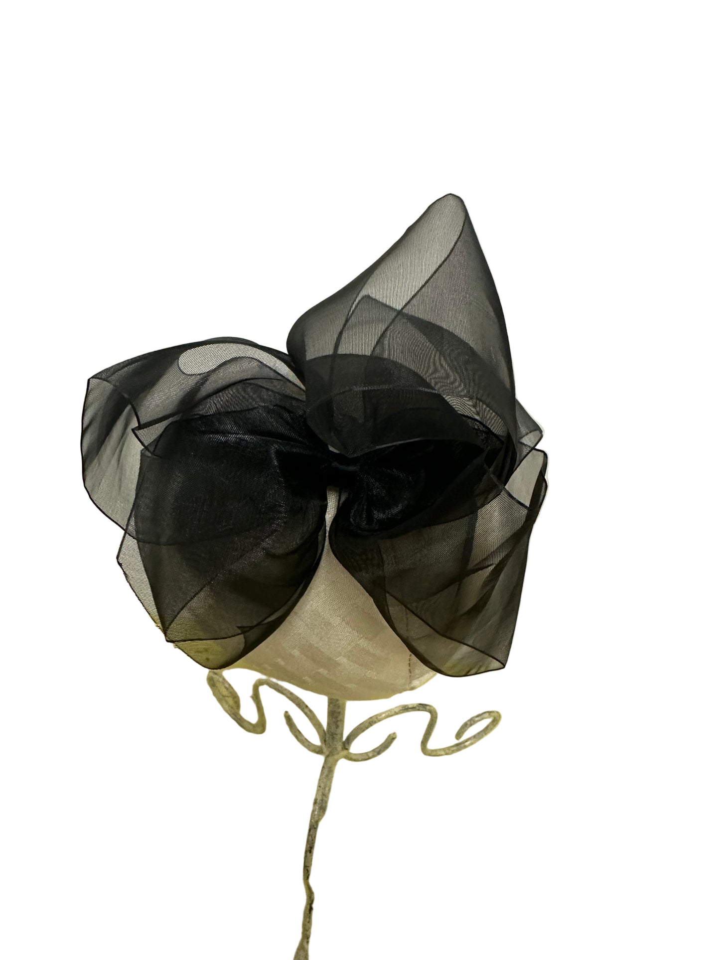Big Black Organdy Bow