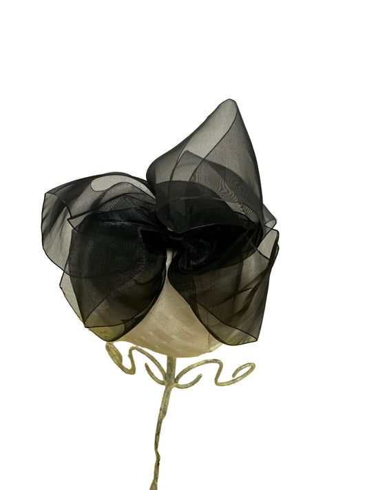 Big Black Organdy Bow