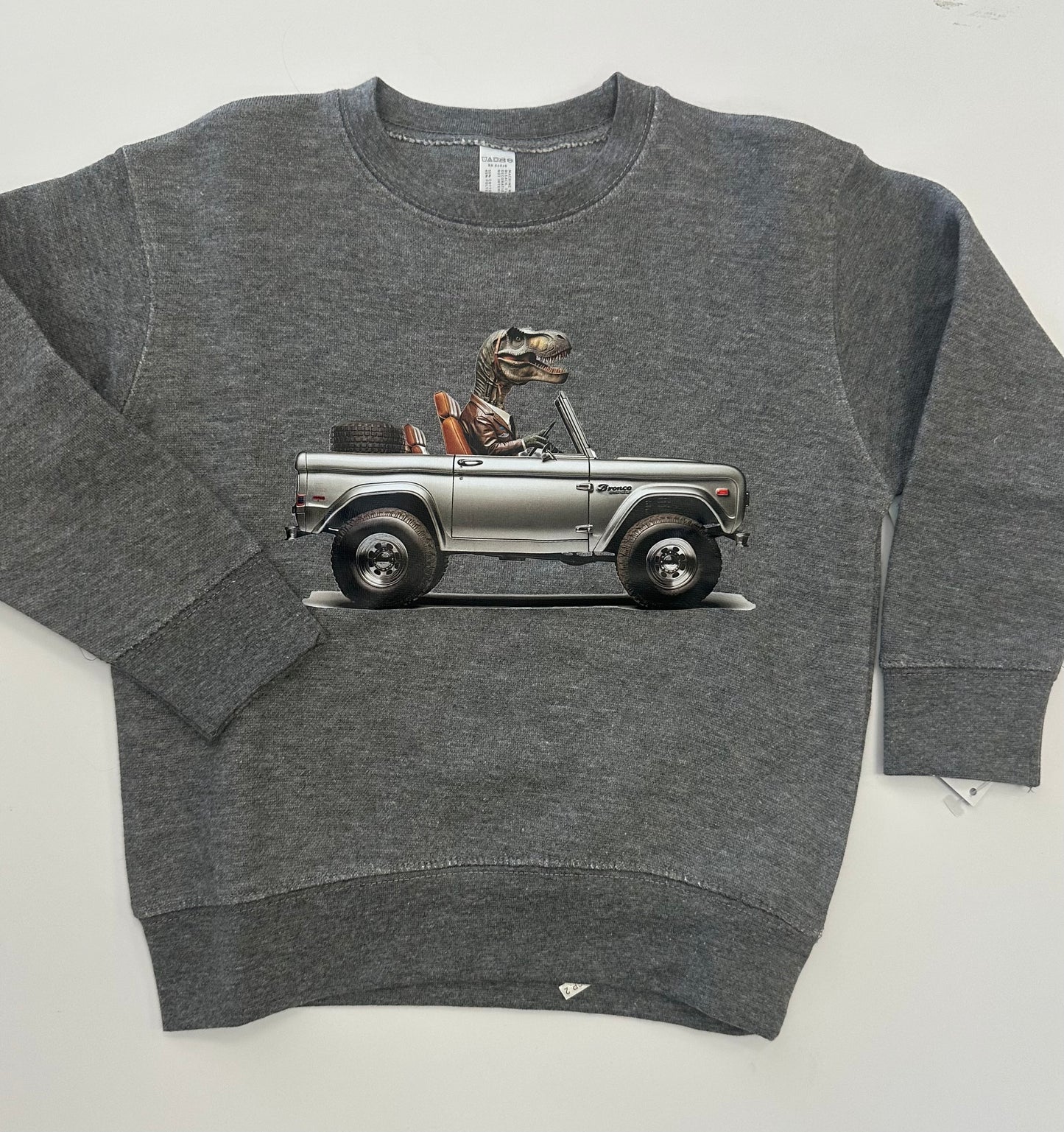 Dino Driving Bronco Truck Sweatshirt