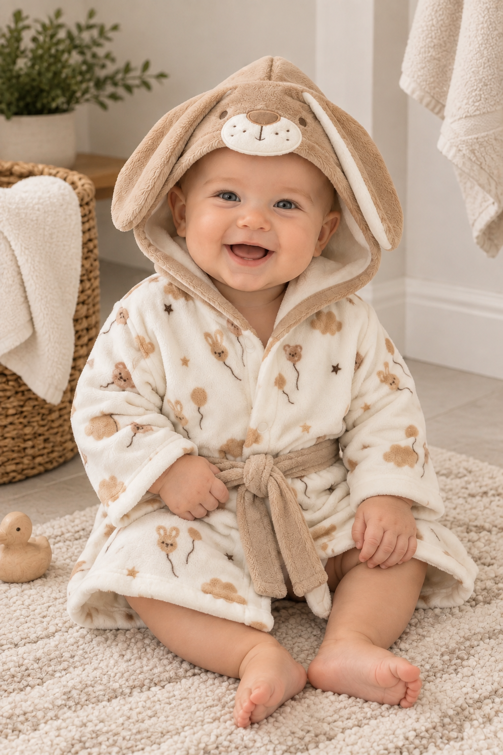 Baby Teddy Bear Bathrobe
