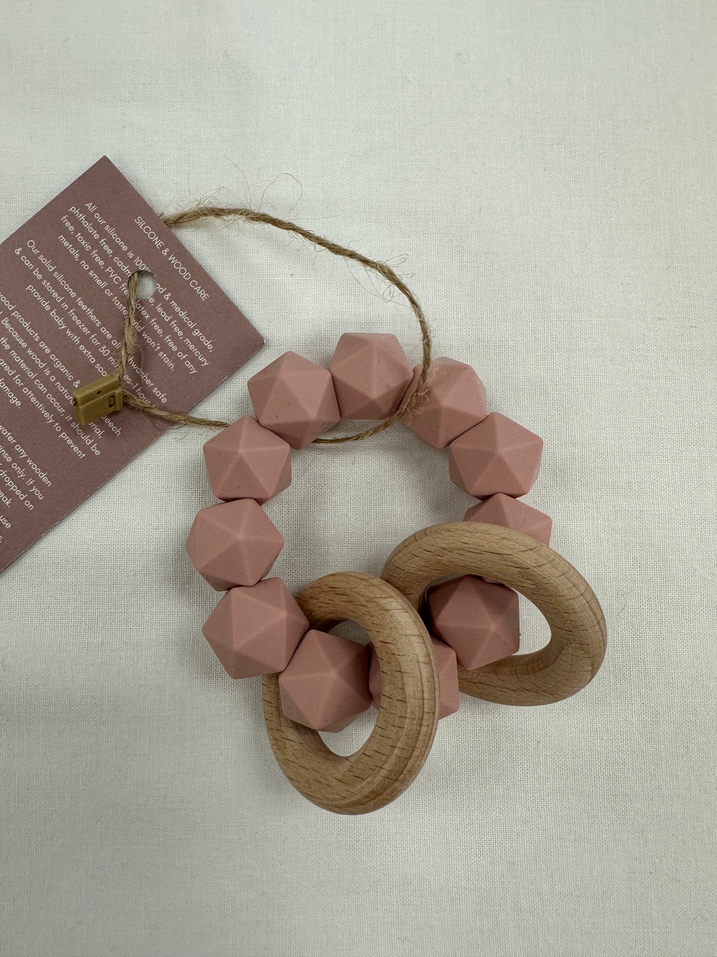 Misty Rose Rattle Teether