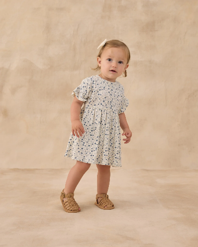 Babydoll Dress Blue Ditsy