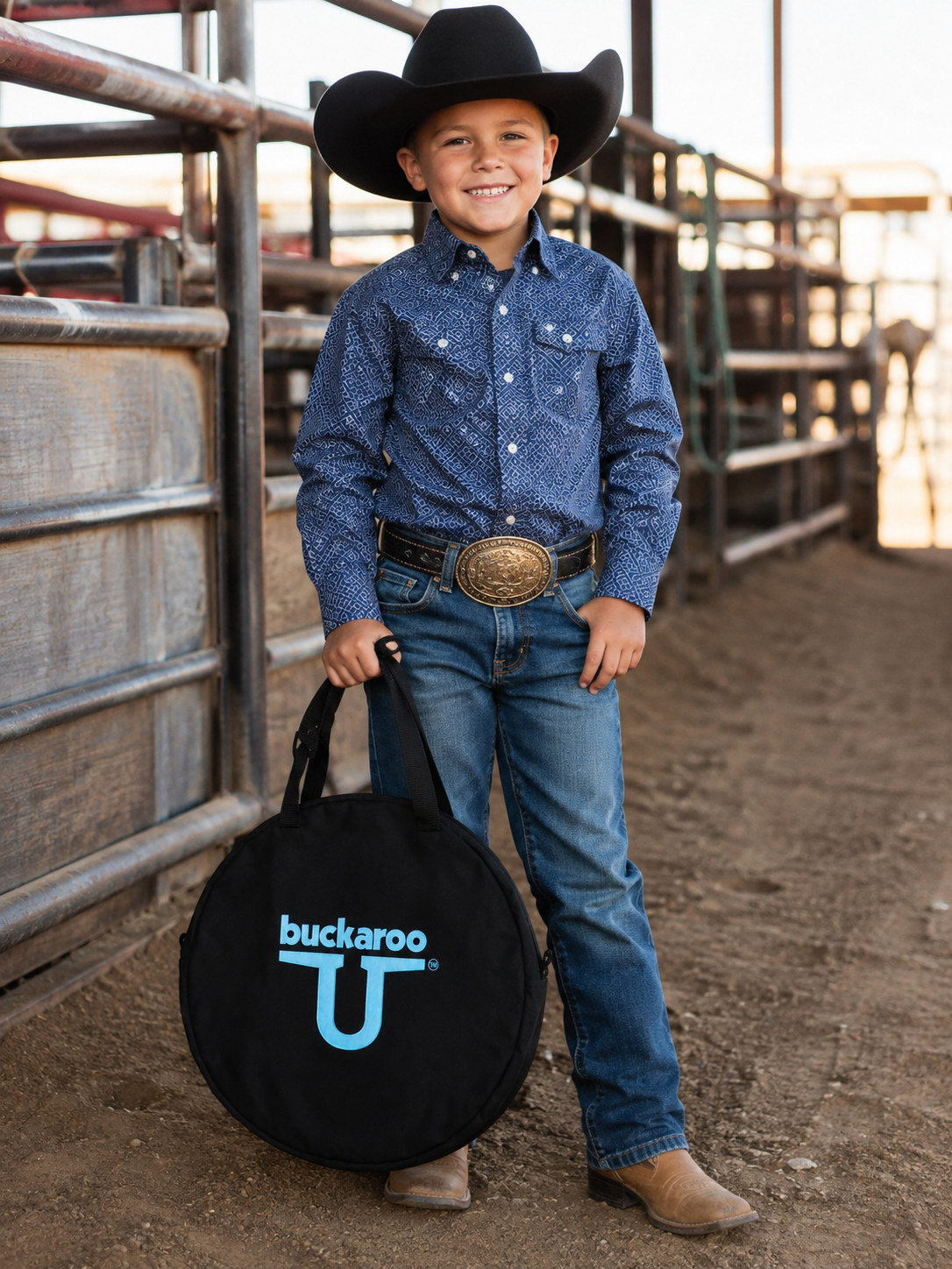 Slate Blue Buckaroo Roping Rope Bag