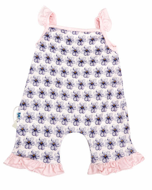 Shrinking Violet Summer Flowers Romper