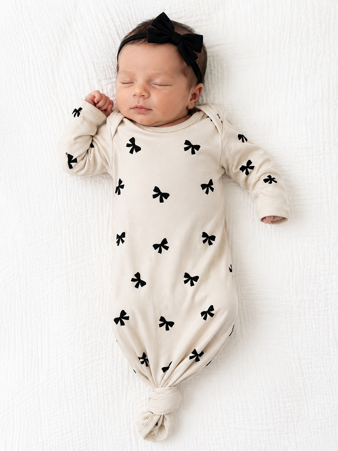 Knotted Gown with Black Bows