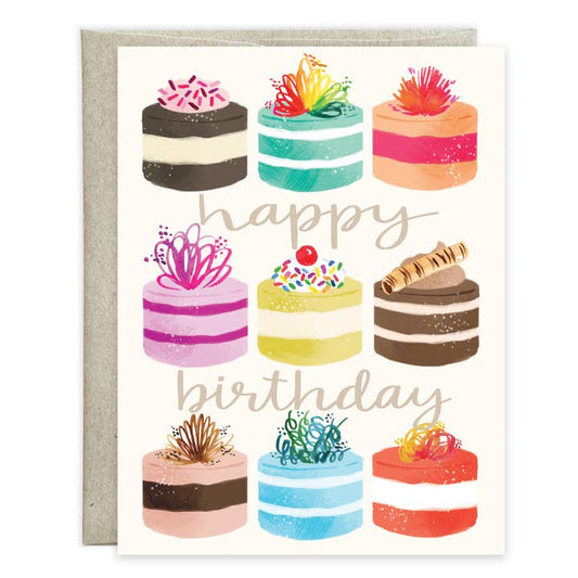 Bday Greeting Card Little Cakes