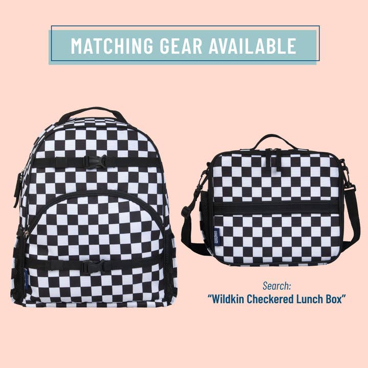 Black and White Checkered Backpack