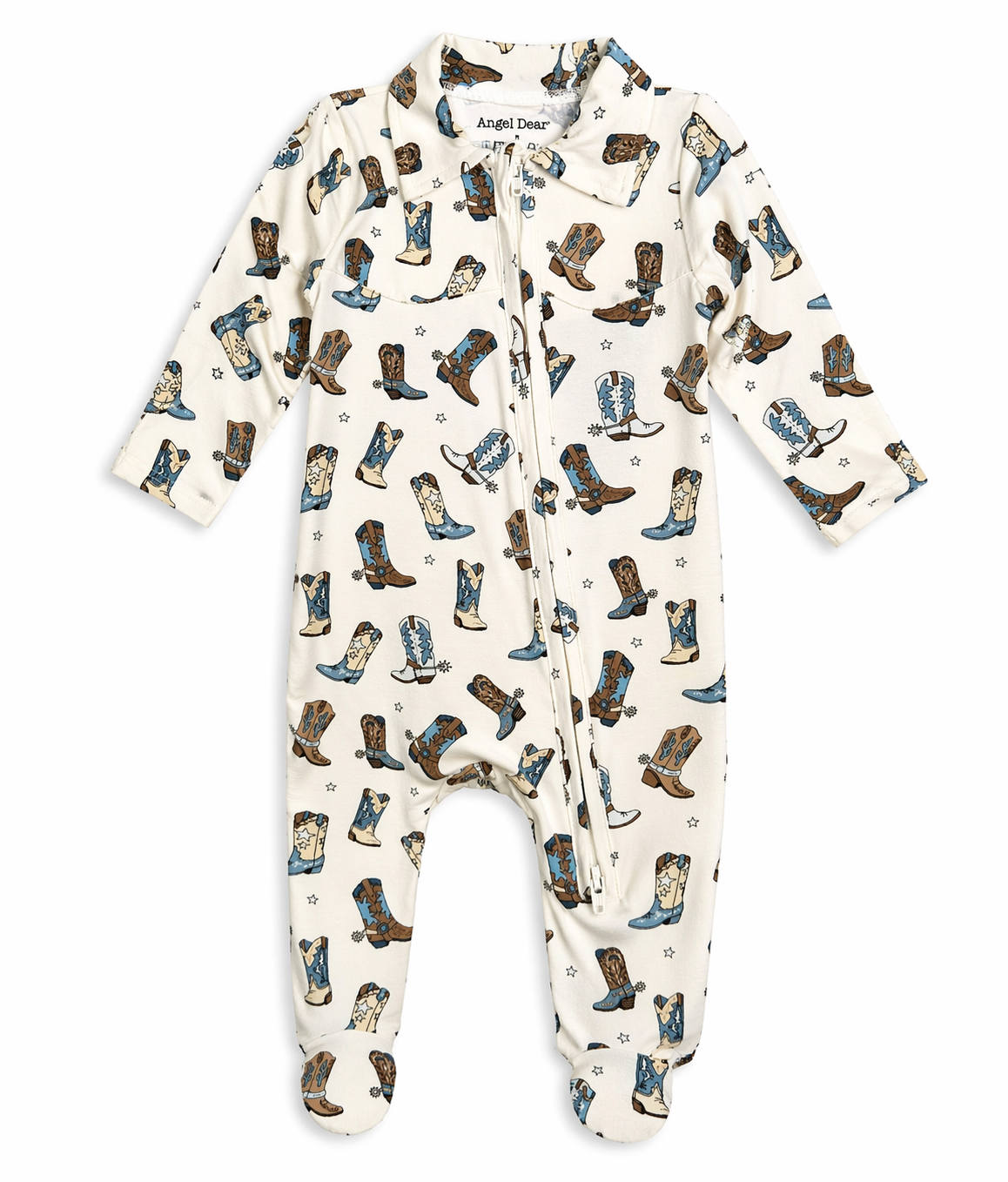 Blue Cowboy Boots Footie