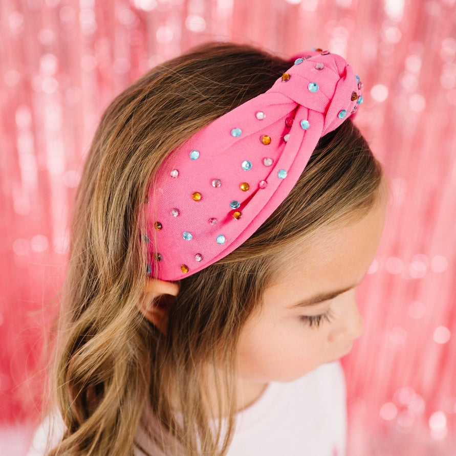 Raspberry Rhinestone Headband