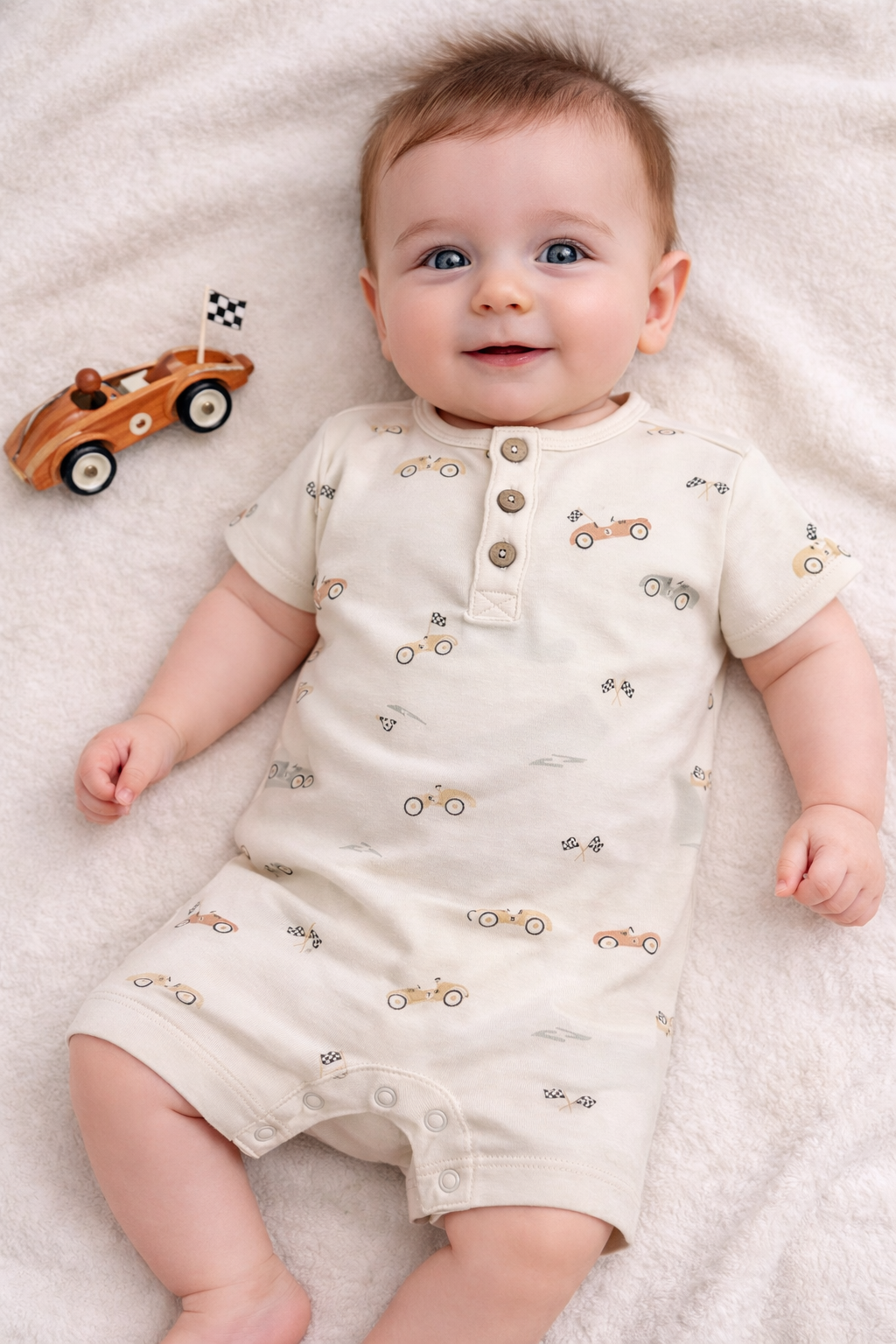 Short Sleeve Race Car One Piece