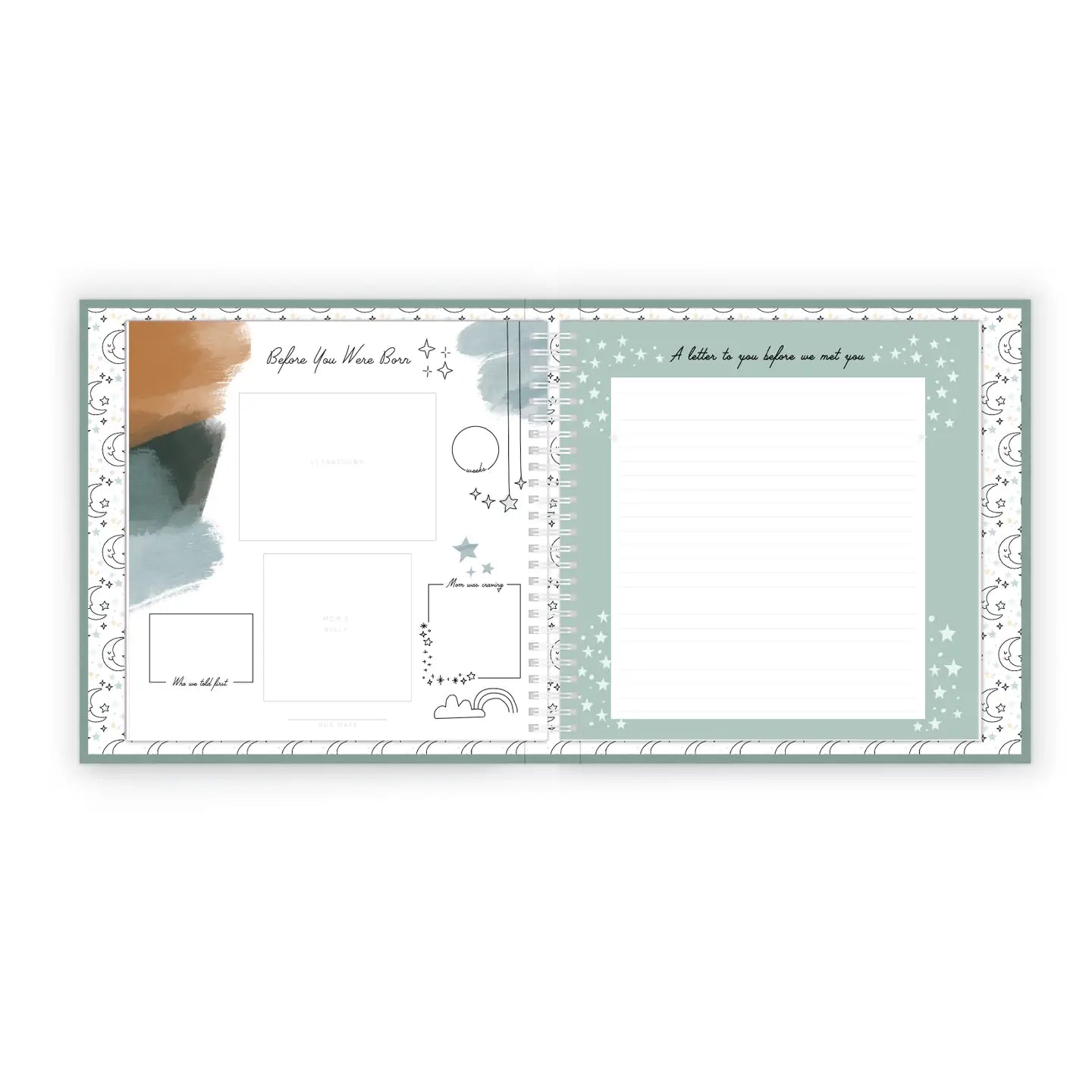 Celestial Skies Luxury First Year Baby Book