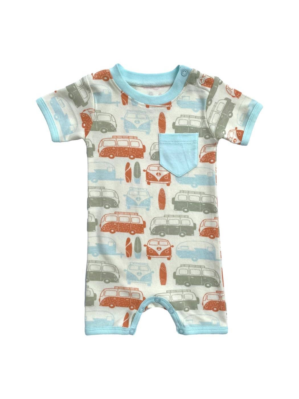 Vintage Bus Organic Romper